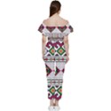 Ukrainian Folk Seamless Pattern Ethnic Ornament Border Element Traditional Bardot Ruffle jumpsuit View4