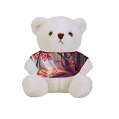 Forest Path Red Nature Full Print Tee For Cuddly Teddy Bear