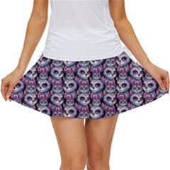 Sugar Skull Cat Pattern Women s Skort