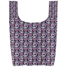 Sugar Skull Cat Pattern Foldable Shopping Bag
