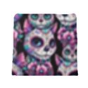Sugar Skull Cat Pattern Foldable Shopping Bag View4