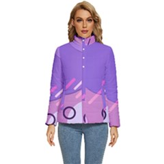 Colorful Labstract Wallpaper Theme Women s Puffer Bubble Jacket Coat