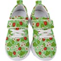Strawberries Pattern Seamless Kids  Velcro Strap Shoes View1