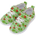 Strawberries Pattern Seamless Kids  Velcro Strap Shoes View2