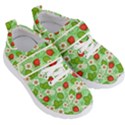 Strawberries Pattern Seamless Kids  Velcro Strap Shoes View3