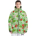 Strawberries Pattern Seamless Men s Multi Pockets Zip Ski and Snowboard Waterproof Breathable Jacket View1