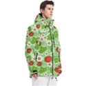 Strawberries Pattern Seamless Men s Multi Pockets Zip Ski and Snowboard Waterproof Breathable Jacket View3
