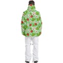 Strawberries Pattern Seamless Men s Multi Pockets Zip Ski and Snowboard Waterproof Breathable Jacket View4