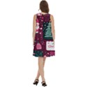 Christmas Santa Claus Round Neck Sleeve Casual Dress With Pockets View4
