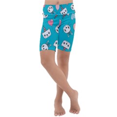 Birtay Cats Bunnies, Koteto Kids  Lightweight Velour Cropped Yoga Leggings