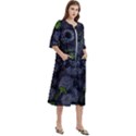 Blackberry Fruit, Fruit Women s Cotton 3/4 Sleeve Nightgown View3