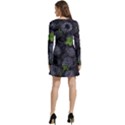 Blackberry Fruit, Fruit Long Sleeve Velour Skater Dress View4