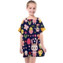 Bunny - Easter Pattern Kids  One Piece Chiffon Dress View1