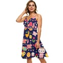 Bunny - Easter Pattern Sleeveless Tie Front Chiffon Dress View2