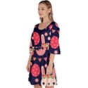 Bunny - Easter Pattern Velour Kimono Dress View2