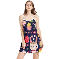 Bunny - Easter Pattern Summer Frill Dress