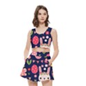 Bunny - Easter Pattern Women s Crop Top Pleated Skater Rave Skirt View1