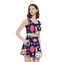 Bunny - Easter Pattern Women s Crop Top Pleated Skater Rave Skirt View3