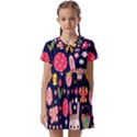 Bunny - Easter Pattern Kids  Asymmetric Collar Dress View1