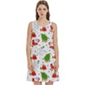 Christmas Pattern, Pattern, Christmas Round Neck Sleeve Casual Dress With Pockets View1