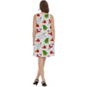 Christmas Pattern, Pattern, Christmas Round Neck Sleeve Casual Dress With Pockets View4