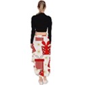Christmas Texture, Pattern, Red, Craciun, Christmas, Bow, Gift Asymmetrical Ruffle Hem Skirt  View4