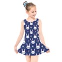 Cute Bunny Pattern, Easter, Koteto Kids  Skater Dress Swimsuit View1