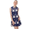 Cute Bunny Pattern, Easter, Koteto Sleeveless Shirt Dress View1