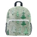 Green Christmas Trees, Cute, Doodle Kids  Age 5-10 Lightweight School Backpack with Side Pockets View1