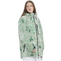 Green Christmas Trees, Cute, Doodle Women s Multi Pockets Zip Ski and Snowboard Waterproof Breathable Jacket View3