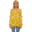 Oranges, Orange, Fruits Off Shoulder Chiffon Pocket Shirt View1