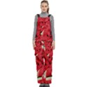 Watermelon, Fruit, Green, Red Women s Side Zip Front Pouch Ski And Snowboard Bib Pants	 View1