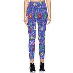 Grateful Dead Dancing Bears Pattern Pocket Leggings 