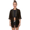 Geometric Abstract Pattern Line Open Front Chiffon Kimono View1
