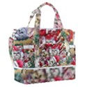 Pattern Kitten Christmas Sports Shoulder Bag with Shoes Compartment View1