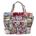 Pattern Kitten Christmas Sports Shoulder Bag with Shoes Compartment View2