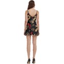 Christmas Pattern With Snowflakes Berries Body Wrap Sleeveless V-Neck Mini Dress View4