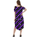 Christmas Paper Star Texture Cold Shoulder Loose Fit Dress With Pockets View4