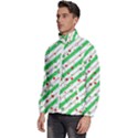Christmas Paper Stars Pattern Texture Background Colorful Colors Seamless Men s High Neck Windbreaker View2