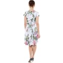 Floral Elements Peony Chinese Rose Cap Sleeve Midi Dress With Pockets View2