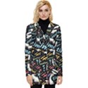 Time Nonlinear Curved Linear Button Up Hooded Coat  View1