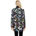 Time Nonlinear Curved Linear Button Up Hooded Coat  View2