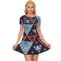 Fractal Triangle Geometric Abstract Pattern Women s Sports Wear Set View1