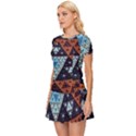 Fractal Triangle Geometric Abstract Pattern Women s Sports Wear Set View2
