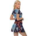 Fractal Triangle Geometric Abstract Pattern Women s Sports Wear Set View3