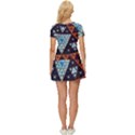Fractal Triangle Geometric Abstract Pattern Women s Sports Wear Set View4