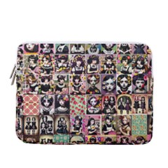 Spanish Gothic Girls Pattern 13  Vertical Laptop Sleeve Case With Pocket