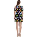 Ecstasy pills pattern Women s Cold Shoulder Round Neck Mini Dress View4