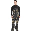 Asian Seamless Pattern With Clouds Moon Sun Stars Vector Collection Oriental Chinese Japanese Korean Men s Front Zip Ski And Snowboard Bib Pants View3