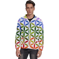 Mandala Rainbow Colorful Men s High Neck Windbreaker